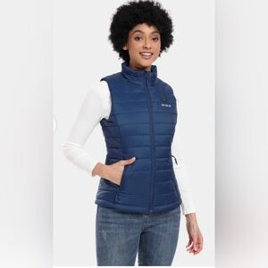 NWT ORORO WOMEN'S CLASSIC HEATED NAVY PUFFER VEST